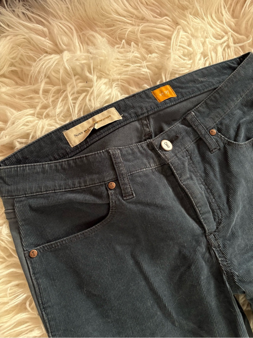 Anthropologie Pilcro Stet Slim Skinny Corduroy Jeans Blue 27 - Picture 3 of 4